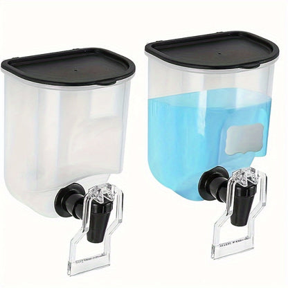Mouthwash Dispenser Wall Mounted 2-Pack 21 oz Plastic Container - No Electricity Required for an Everyday Personal Care Routine