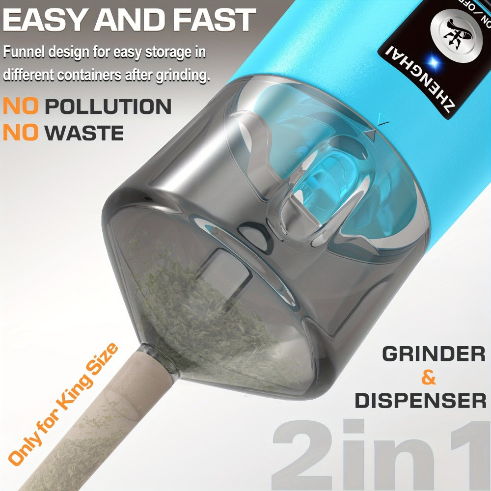 Electric Herb Grinder 150W USB-C Rechargeable - Dual Mode Pulse & Auto, Fast Grinding Dry Spices & Herbs