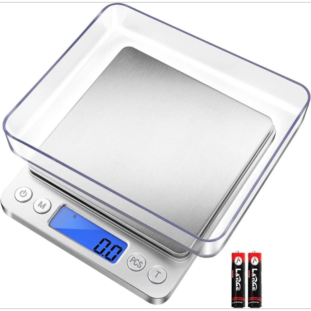 Digital Kitchen Scale Pocket Food Scale 3000g x 0.1g Accuracy, 6 Unit Modes LCD Display Tare Function