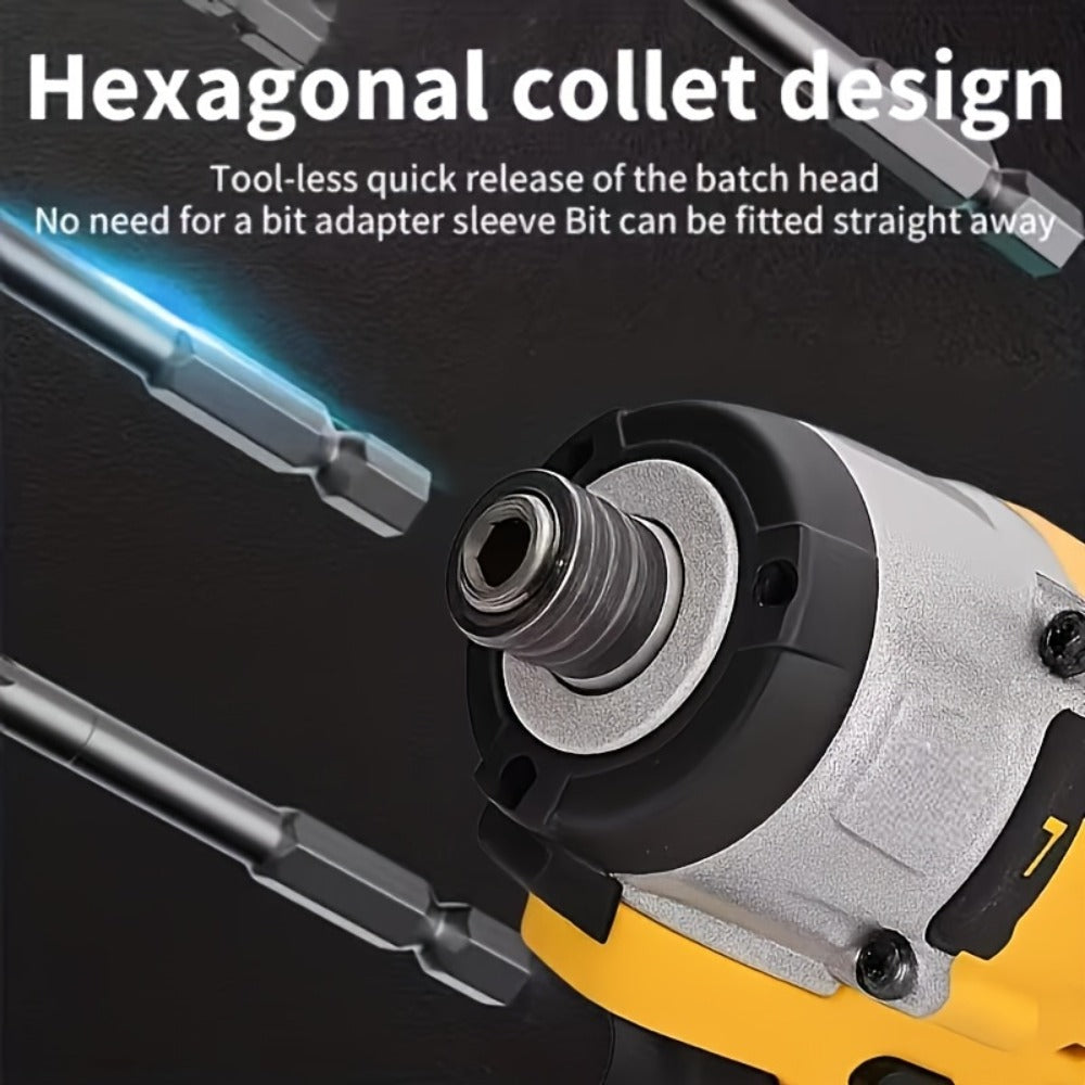 Cordless Impact Driver 1/4" Compatible with DeWalt 20V Battery, 0-2800 RPM Electric Impact Screwdriver with LED Indicator Light