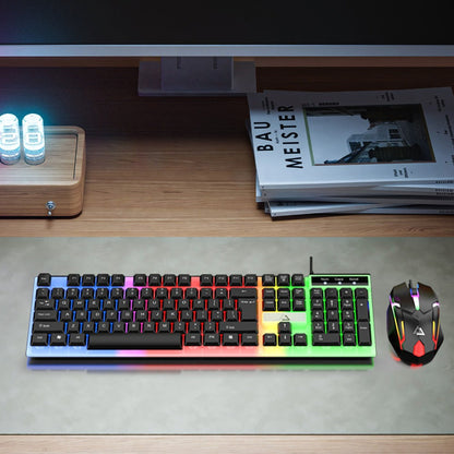 Wired USB RGB Gaming Keyboard and Mouse Combo 104 Keys Backlit Mechanical Feel 1000 DPI Optical for an Everyday Personal Care Routine
