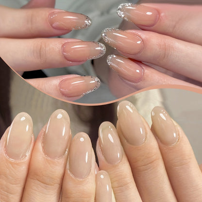 Gel Nail Polish 4-Piece Icy Nude Jelly Set in Frame Bottles with Shades 05, 11, 12 and 15 for Manicures