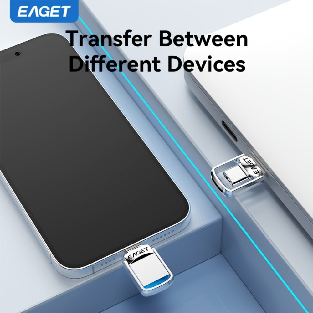 USB Flash Drive EAGET Dual-Ended Type-C to USB 3.2 Memory Stick with 32GB, 64GB or 128GB Capacity