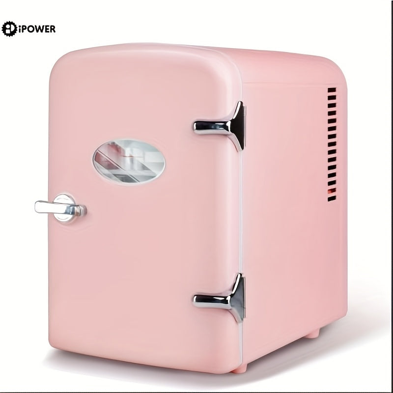 Mini Fridge Portable Cooler & Warmer 9-Can 1.59 Gal with Window for Entryways, Bedrooms and Living Spaces