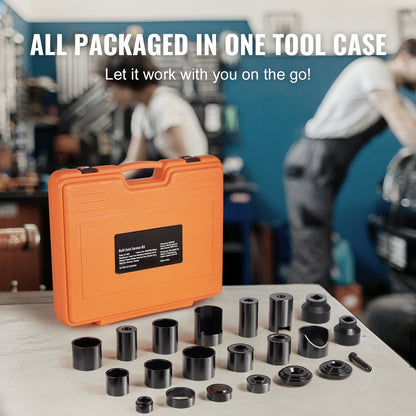 Ball Joint Press Kit 10/21/23-Piece – C-Press Ball Joint Tool Set for 2WD & 4WD Vehicles, Heat-Treated Carbon Steel