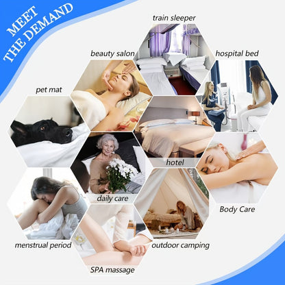 Disposable Bed Sheets 100 Pack Non-Woven Massage Table Cover Single Use Stain Resistant Spa Sheets for Massage Therapists Estheticians