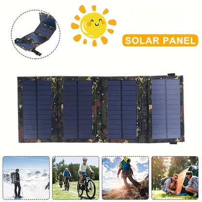 Foldable Solar Charger Portable Monocrystalline Silicon 20% Efficiency USB Output with Carabiner for an Everyday Personal Care Routine