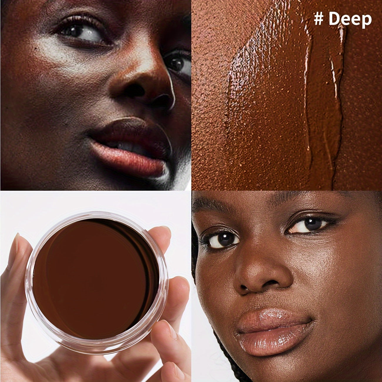Velvet-Look Cream Foundation in 0.7 oz Round Jar with Six Shade Options from Light to Deep