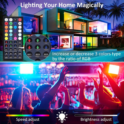 RGB LED Flood Light 25W Outdoor Color Changing - 1000 DIY Colors, 44-Key Remote, Strobe & Fade Modes