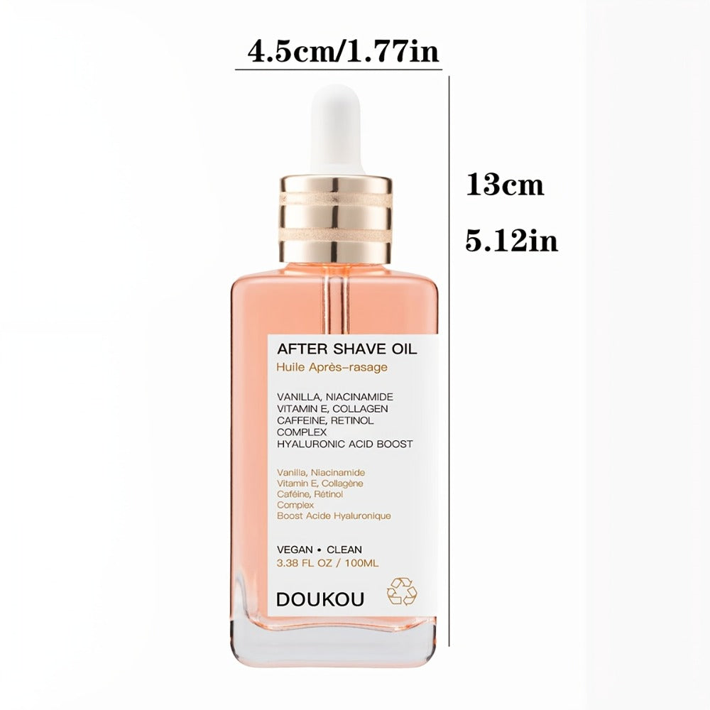 Aftershave Oil for Men Vanilla Scent – Hyaluronic Acid Collagen Vitamin E Retinol Niacinamide Caffeine