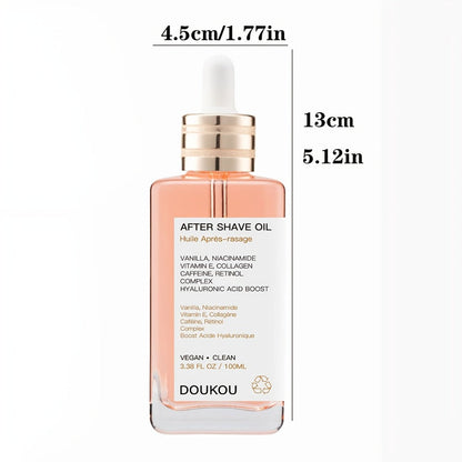 Aftershave Oil for Men Vanilla Scent – Hyaluronic Acid Collagen Vitamin E Retinol Niacinamide Caffeine