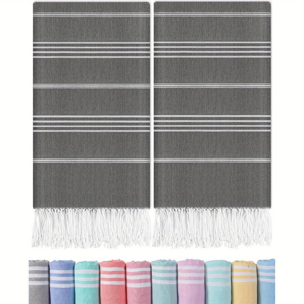 Turkish Beach Towels 2 Pack Sand Free Quick Dry Oversized Extra Large Lightweight Sandproof Compact Pool Swim Travel Camping Vacation Gift