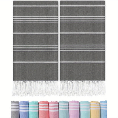 Turkish Beach Towels 2 Pack Sand Free Quick Dry Oversized Extra Large Lightweight Sandproof Compact Pool Swim Travel Camping Vacation Gift