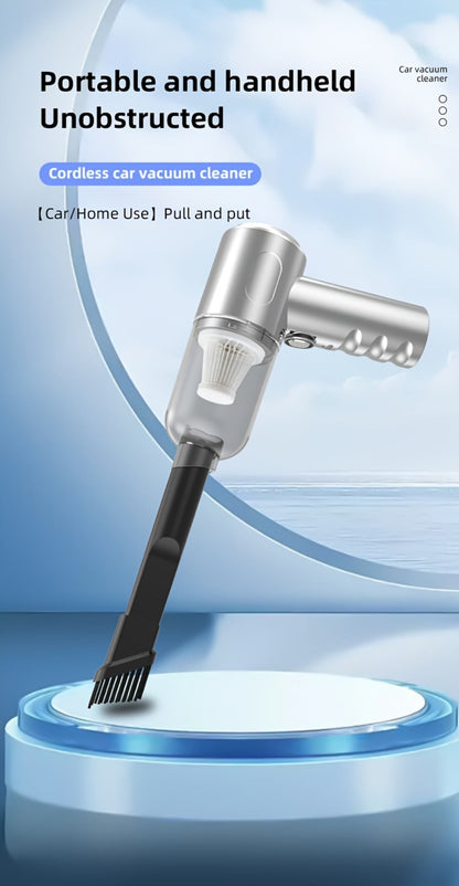 Handheld Vacuum Cleaner with Cordless T-Handle Design, Wet Pickup, Three Nozzles and USB Charging
