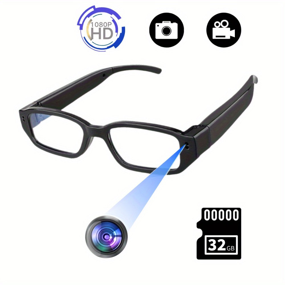 1080P HD Camera Glasses with Motion Detection – Video Recorder Camcorder Eyeglasses for Sports, Driving, Fishing & Outdoor Activities | Eye