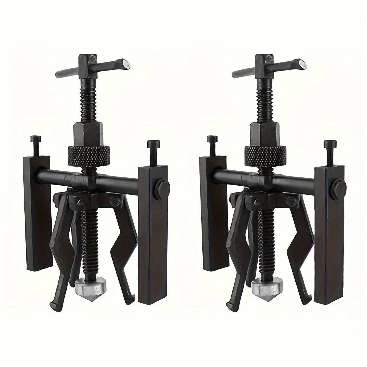 3-Jaw Gear Puller and Bearing Puller Set 2pcs Reversible Inner Outer Forged Steel Heat Treated Jaws for Wheel Bearing Flywheel Pump Bushing