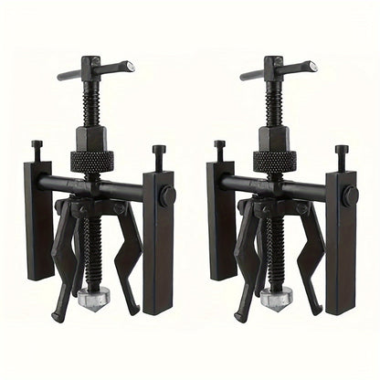 3-Jaw Gear Puller and Bearing Puller Set 2pcs Reversible Inner Outer Forged Steel Heat Treated Jaws for Wheel Bearing Flywheel Pump Bushing