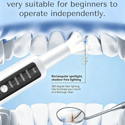 Electric Toothbrush Kit with LED Light & 5-Mode Adjustment, 3 Brush Head Accessories, Deep Cleaning Oral Care Set for Home Use