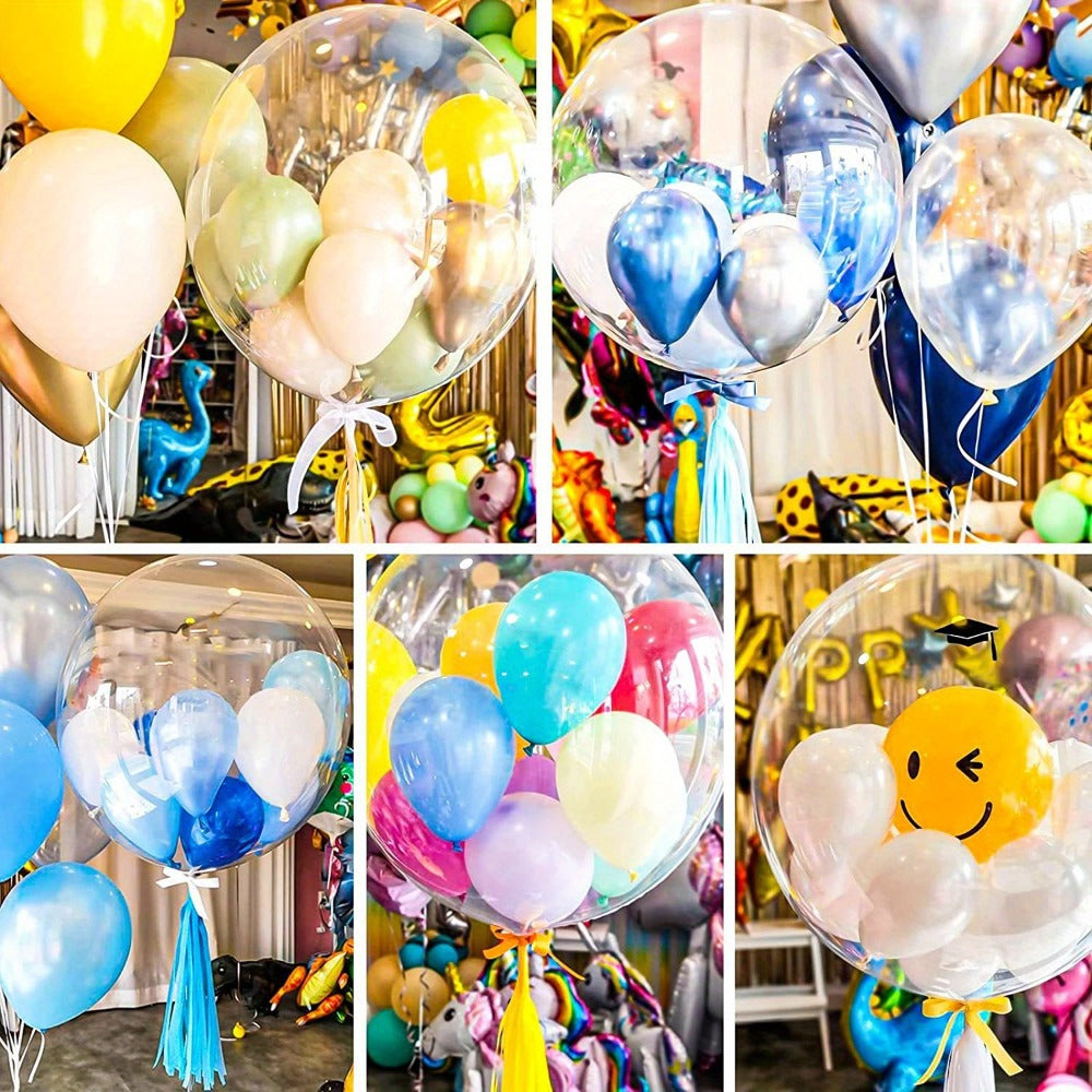 Clear Helium Balloons 10-Pack for Entryways, Bedrooms and Living Spaces, with the Listed Configuration