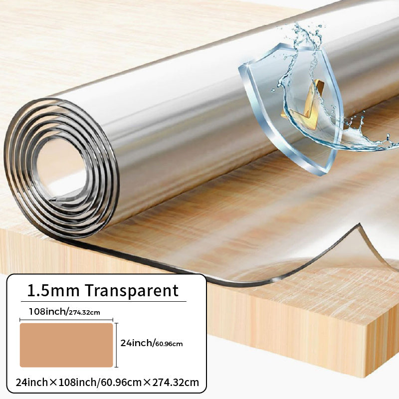 Tablecloth Clear PVC Protector in 1.5mm Thickness with 35 Rectangle and Square Size Options