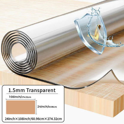 Tablecloth Clear PVC Protector in 1.5mm Thickness with 35 Rectangle and Square Size Options