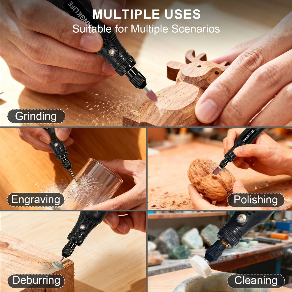 Cordless Rotary Tool Set Rechargeable Engraving Pen for Entryways, Bedrooms and Living Spaces