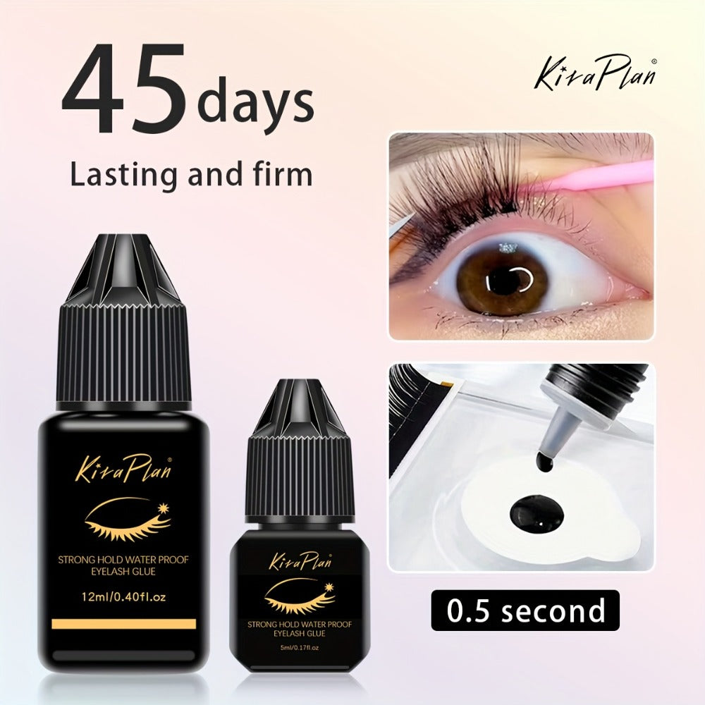 Odorless Lash Extension Glue Quick Dry Black Adhesive for DIY Individual & Cluster Lash Extensions