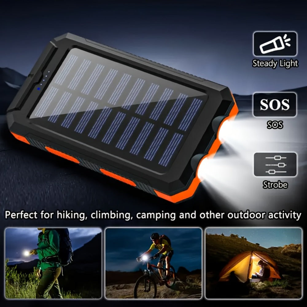 2-Pack Solar Power Bank 20000mAh 40000mAh Portable Dual USB Fast Charging with Built-In for an Everyday Personal Care Routine