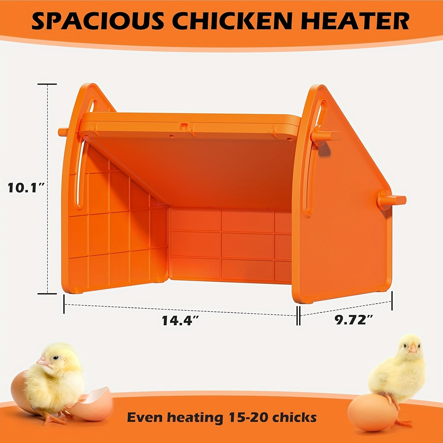 Chick Brooder Plate with Adjustable Height for Up to 10 Chicks, Poultry Warmer for Ducklings, Turkeys