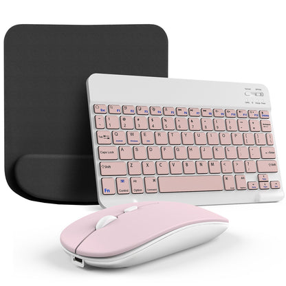 Wireless Keyboard and Mouse Combo with Mouse Pad, Silent 2.4G USB Full Size Keyboard Mouse Set for PC Laptop Mac Desktop