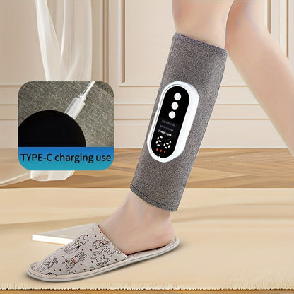 Compression Leg Massager Rechargeable - 2000mAh USB Portable Calf Thigh Knee Massager with 3 Intensity Levels for Home or Salon Spa Use