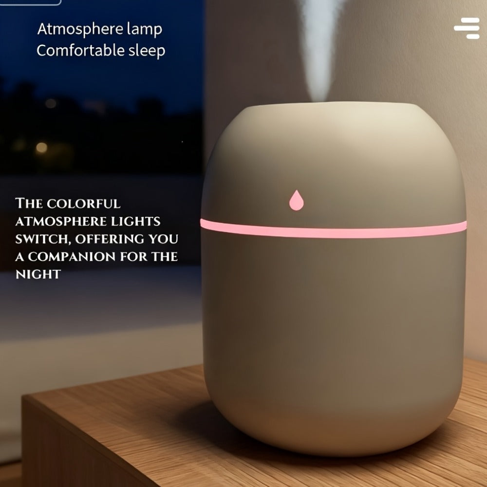 Aromatherapy Mist Humidifier USB Powered Night Light Low Noise Energy Efficient for Indoor for Entryways, Bedrooms and Living Spaces