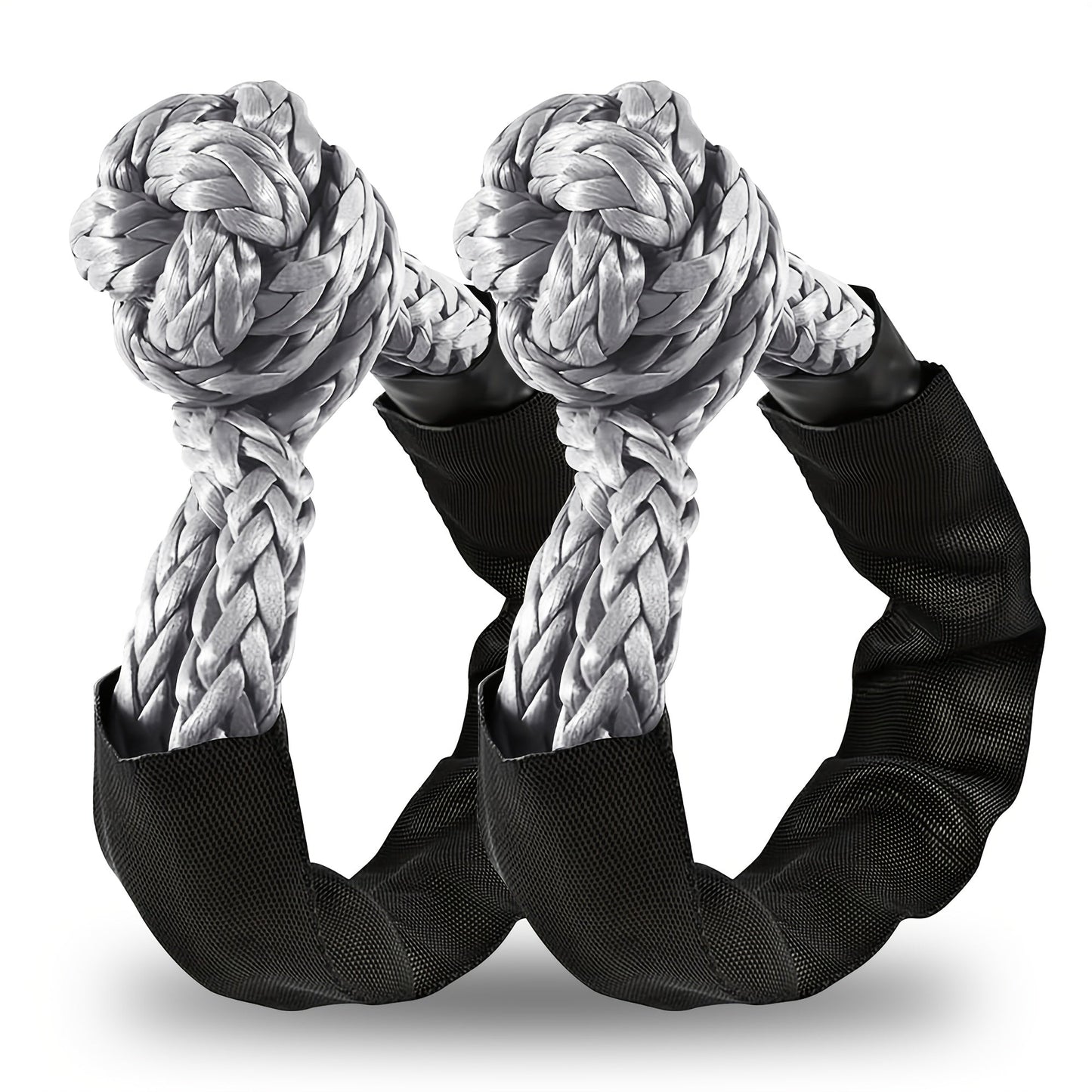 Soft Shackle 41, 000 lb Breaking Strength Synthetic UHMWPE Recovery Rope with Protective Sleeve – Heavy Duty Tow Shackle for Off-Road Truck