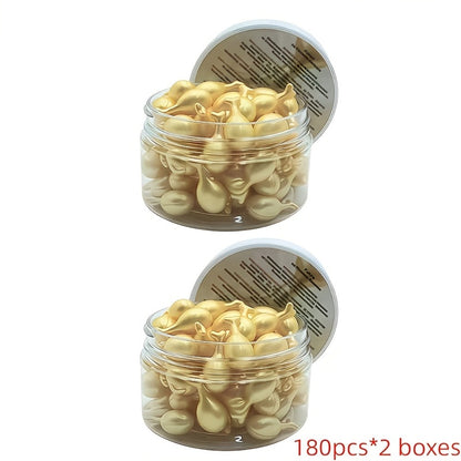 Hyaluronic Acid Collagen Facial Gel Capsules 360pcs (2 Boxes x 180pcs) - Deep Face Neck Serum for Bath Time, Home Spa and Personal Care