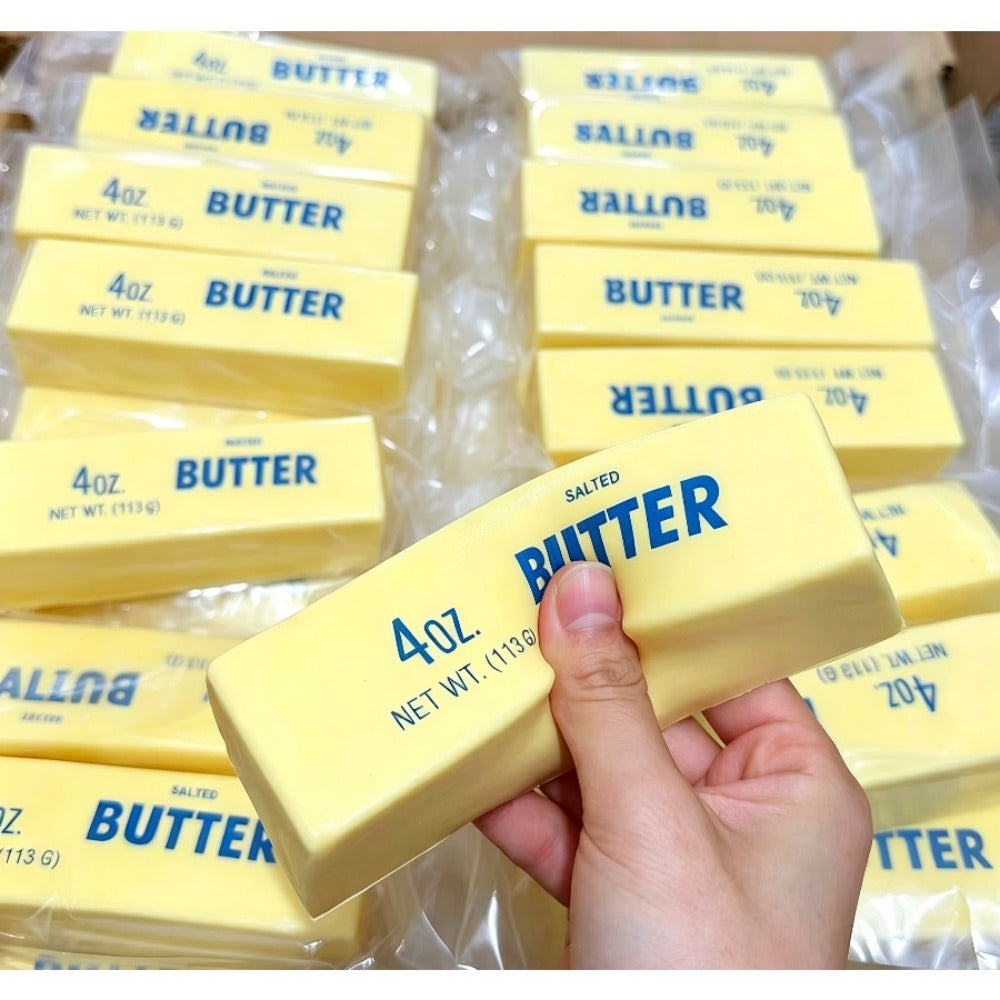 Butter Squishy Toys 10-Pack, Super Slow Rising Butter Stick Squishies, Realistic Food Fidget Toys for Stress