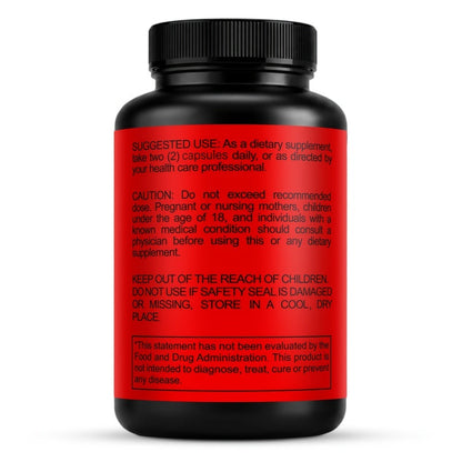 Two-Bottle Men's Health Supplement Capsule Set with 1364 mg Herbal Blend and Coordinated Labels