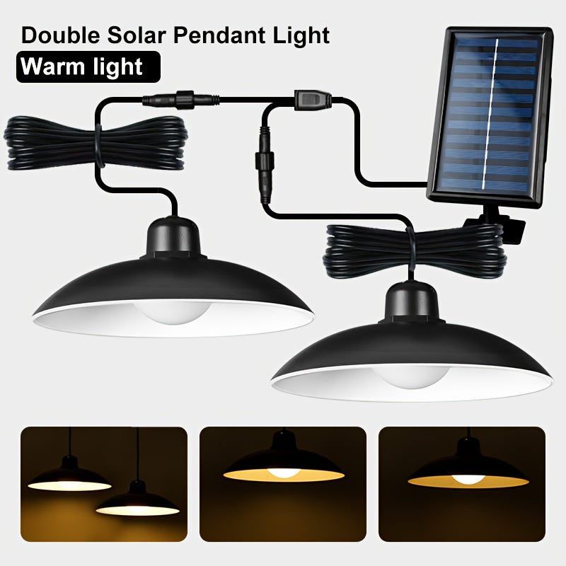 Solar Pendant Light Indoor Outdoor Hanging Light Fixture 3200mAh Rechargeable - 3 Brightness for an Everyday Personal Care Routine