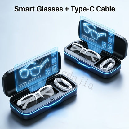Smart Glasses Translation Eyewear with Open-Ear Bluetooth Audio and Black, White or Two-Piece Options