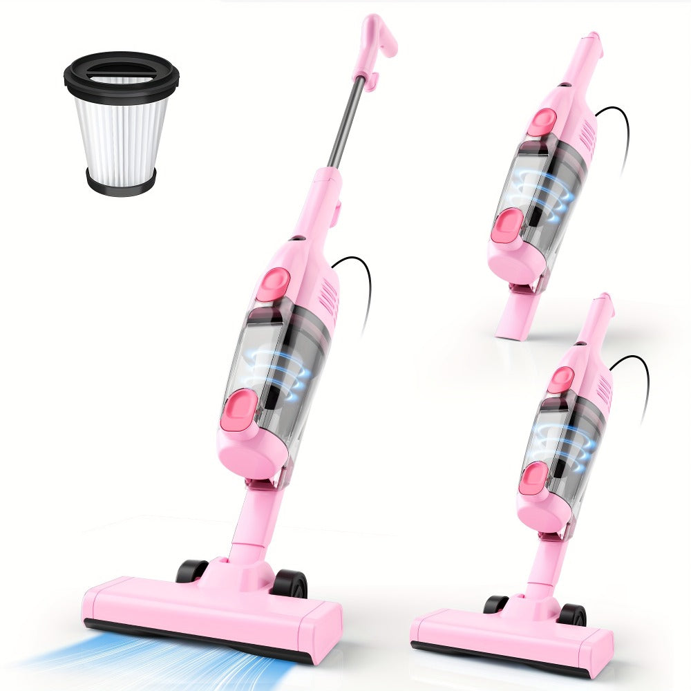 Corded Stick Vacuum Cleaner 20KPa 600W Motor 2-in-1 Bagless Upright Handheld Vacuum 0.8L Dustbin for Hard Floor Pet Hair Carpet Car Stairs