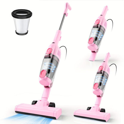 Corded Stick Vacuum Cleaner 20KPa 600W Motor 2-in-1 Bagless Upright Handheld Vacuum 0.8L Dustbin for Hard Floor Pet Hair Carpet Car Stairs
