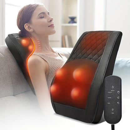 Neck Massager Pillow Heated Acupressure Electric Deep Tissue Kneading for Neck Shoulder Back Leg Relaxation Gift for Mom Dad Women Men