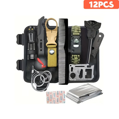12- or 158-Piece Outdoor Tool and Supply Kits with Carry Pouch, Shovel and Fire-Starting Accessories
