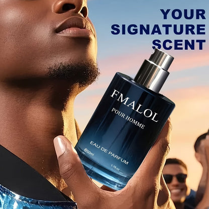 Men's Cologne Pheromone Infused Lemon Bergamot & Sage, Fresh Fragrance Rollerball 1.69 oz, Citrus Herbal Scent for Date Night