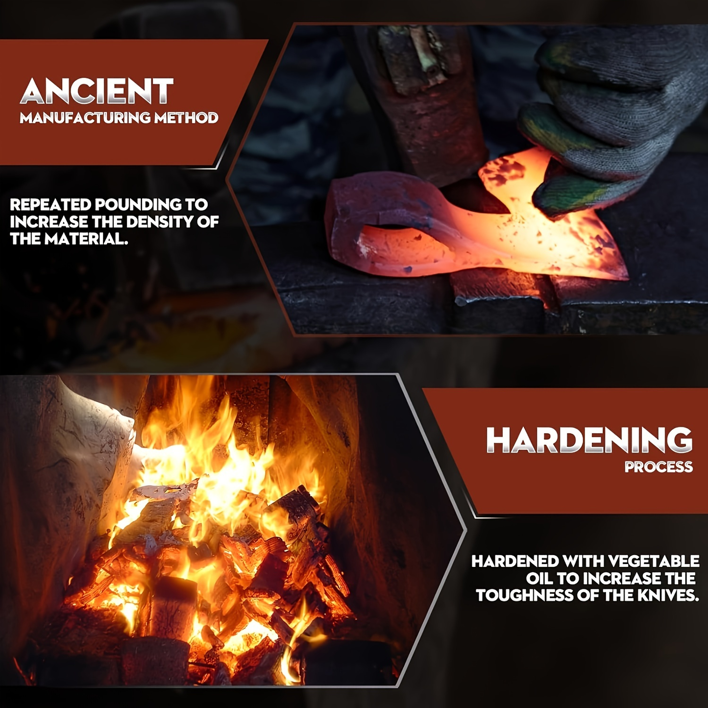 Hatchet Camping Axe 14 Inch Hand Forged High Carbon Steel Bushcraft Splitting Axe with Sheath - Wood for Garden, Patio and Yard Use