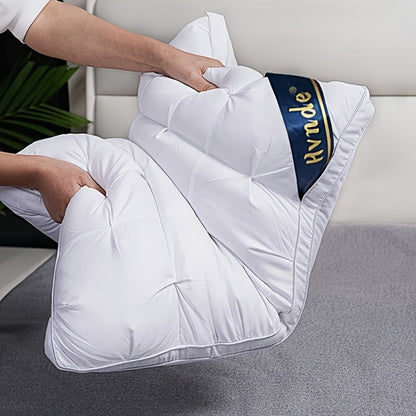 Luxury Hotel Pillows 2-Pack, King & Queen Size, Polyester Fill, Satin Cover, Deep Sleep Neck Support