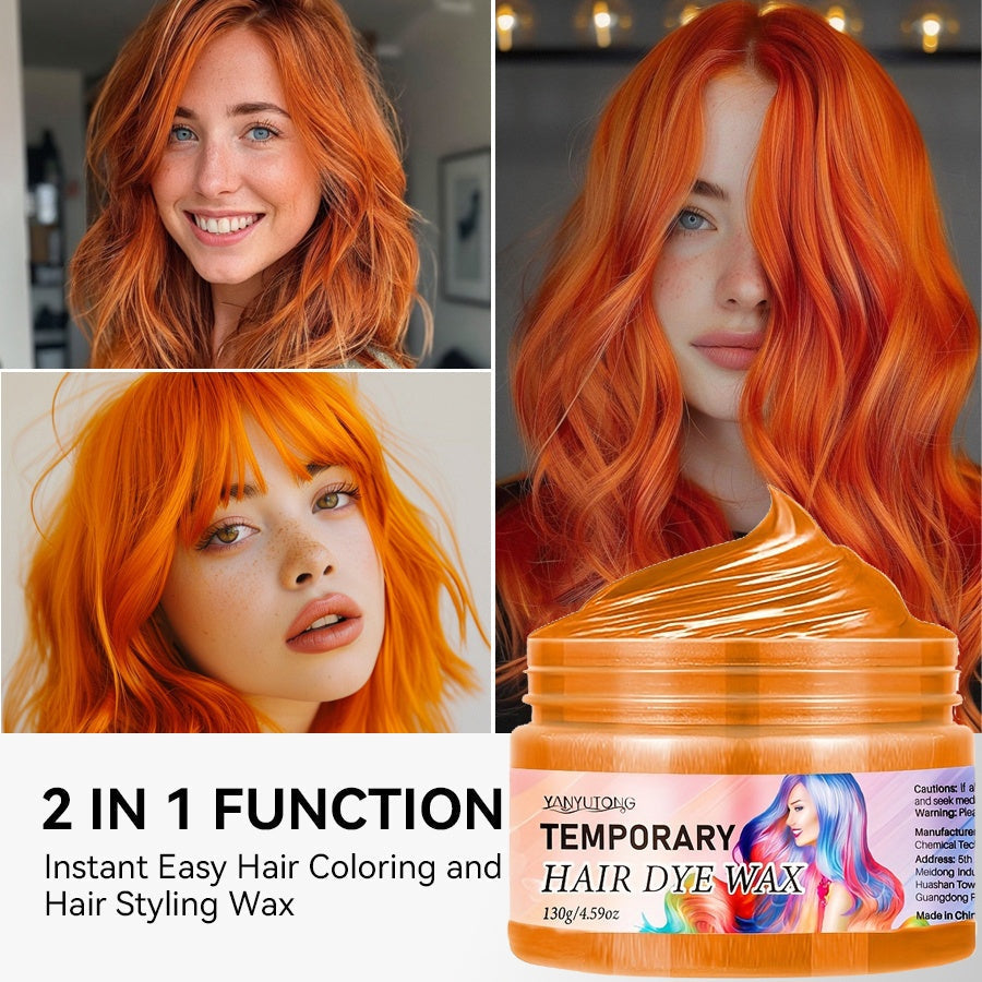 Temporary Hair Dye Wax 130g Instant Vivid Color Styling for Party Halloween Cosplay Festival, No Bleach No Damage