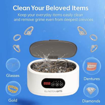 Ultrasonic Cleaner - Jewelry Machine 48000Hz Portable for Glasses Watches Dentures Rings - product detail view 2