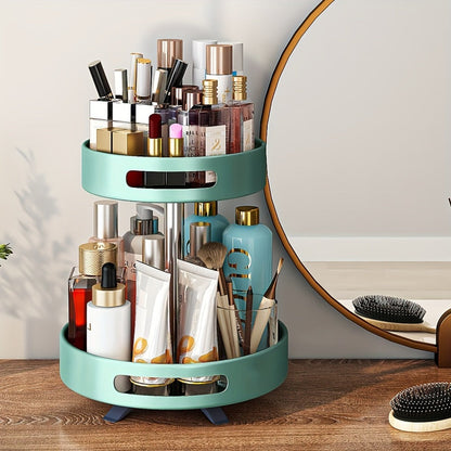 Rotating Spice Rack Double Layer Stainless Steel Countertop Corner Seasoning Storage for Laundry Rooms, Closets and Home Organization