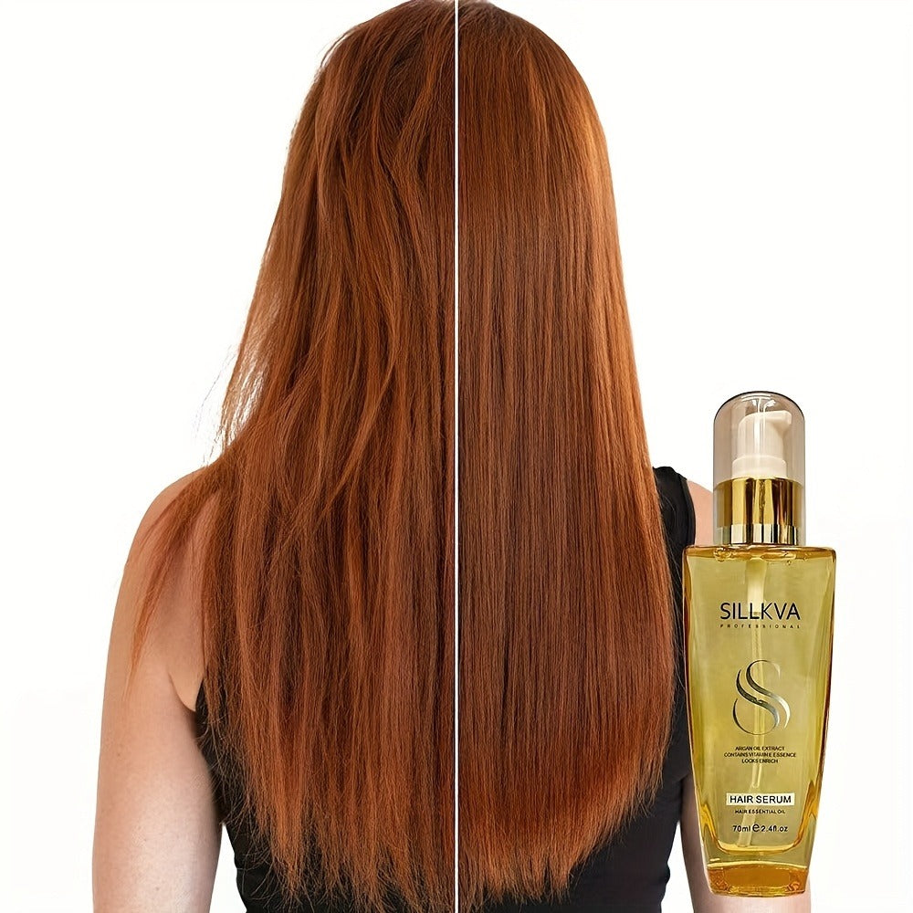 Argan Hair Oil & Rose Scented Spray Set for Women | Moroccan Penetrating Treatment Smooths Frizz Moisturizes Strengthens | Long-Lasting Rose
