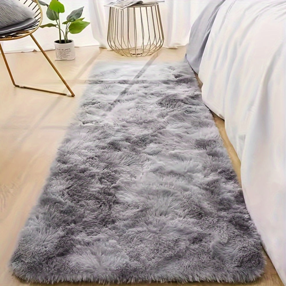 Area Rug Tie-Dye Knotted Fluffy 40x120cm Indoor Runner in Five Colors for Bedroom or Office